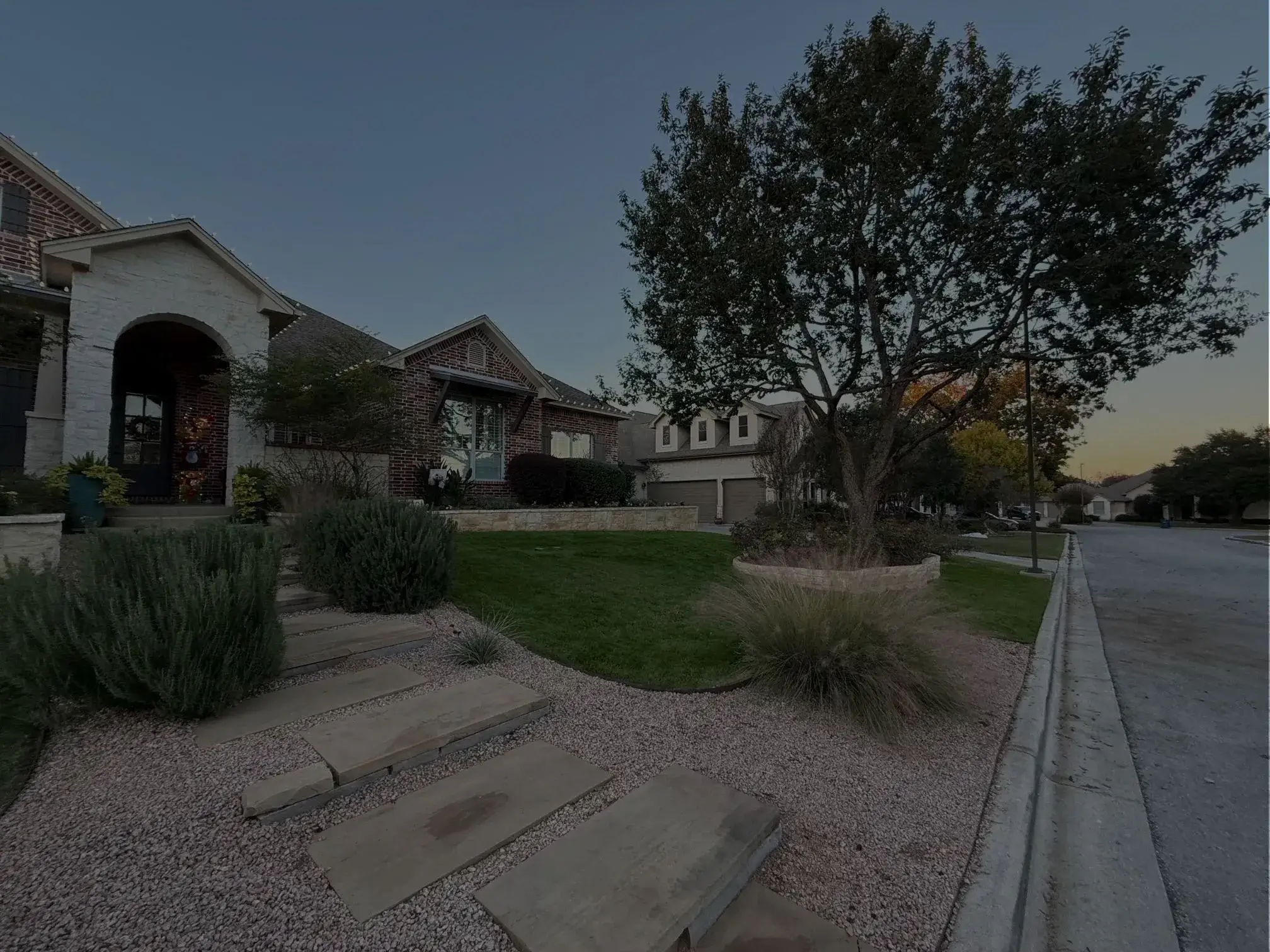 Professionally maintained yard showcasing premium landscaping