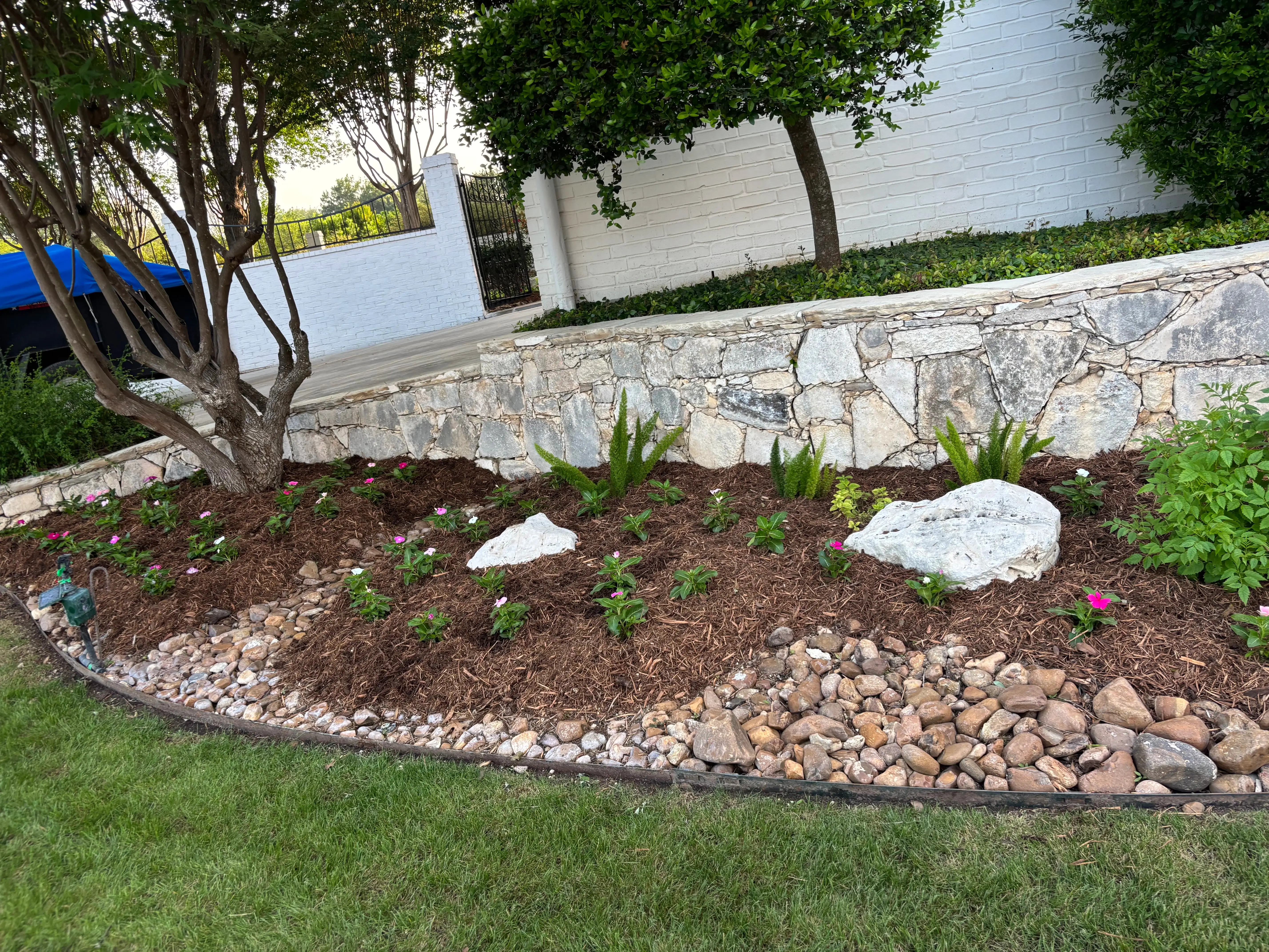 Flower bed, well maintained and clean