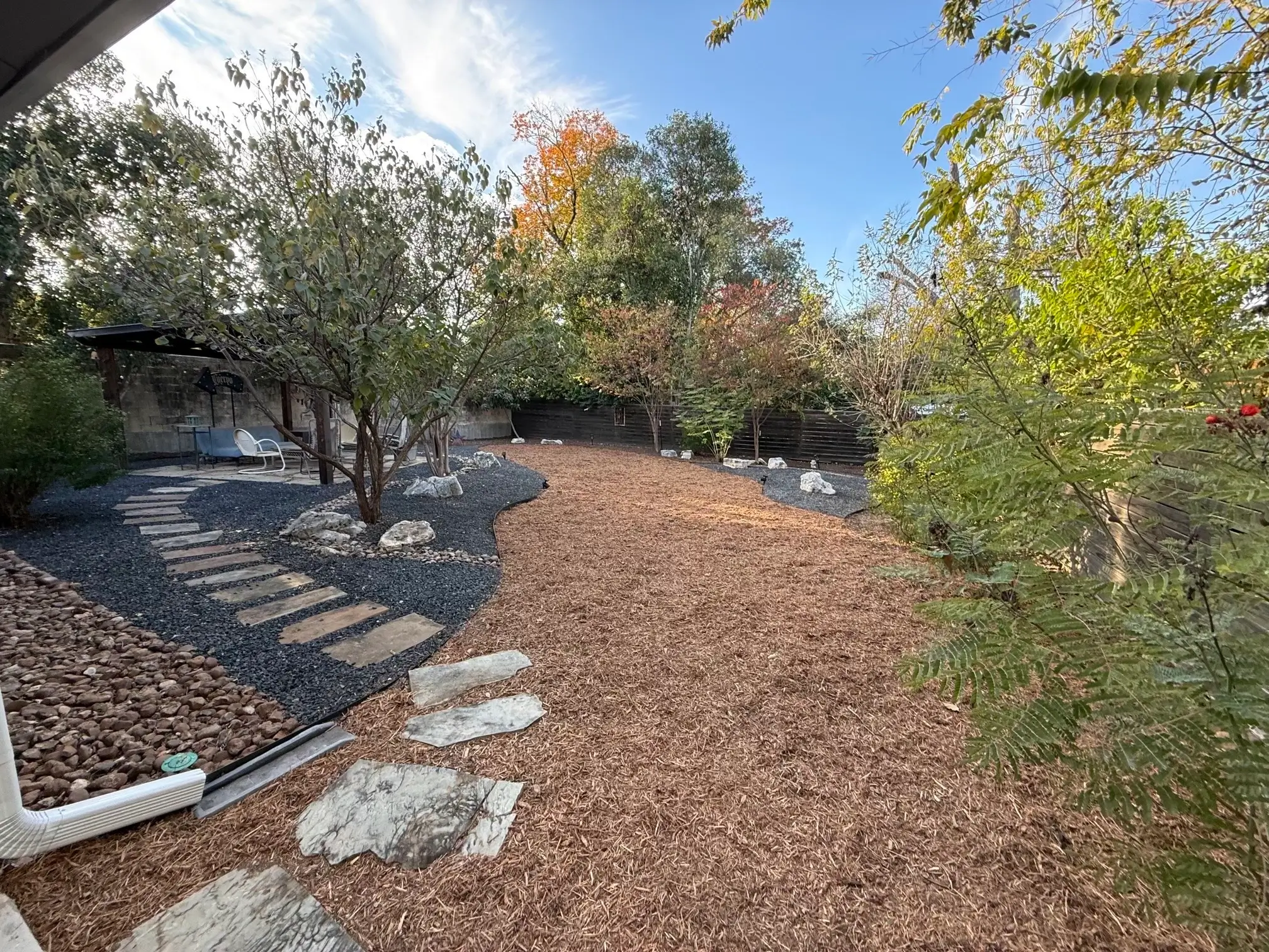 Tidied up yard after a cleanup